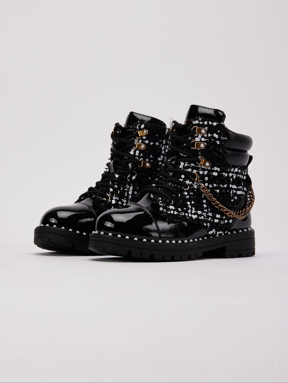 Kurt Geiger Chain Combat Boots